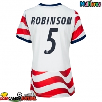Camisa de Futebol Estados Unidos Antonee Robinson #5 Equipamento Principal Mulheres Mundo 2026 Manga Curta